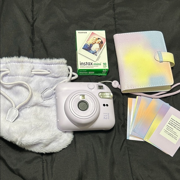 Fujifilm Instax Mini 12 with Pastel Purple and Rainbow Accessories - Picture 1 of 3